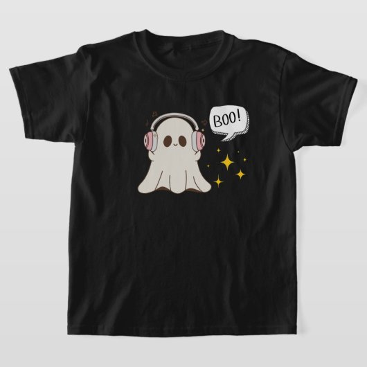 Boo Ghost Musical Halloween T-shirt (Laagn)
