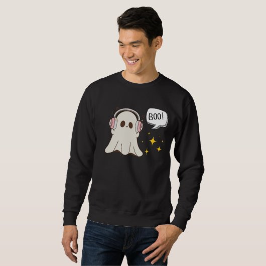 Boo Ghost Musical Halloween Trui (Voorkant volledig)