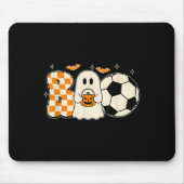 Boo Ghost Playing Soccer Halloween Players Trick O Muismat (Voorkant)