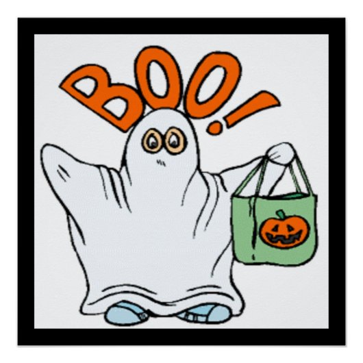 BOO! GHOST POSTER (Voorkant)