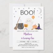 BOO Ghost Pumpkin Halloween Birthday Kaart (Voorkant)