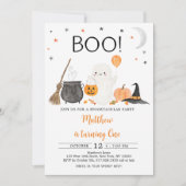 BOO Ghost Pumpkin Halloween Birthday Kaart (Voorkant)