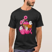 Boo Ghost Pumpkin Oktober Draag Roze Borstkanker T-shirt (Voorkant)