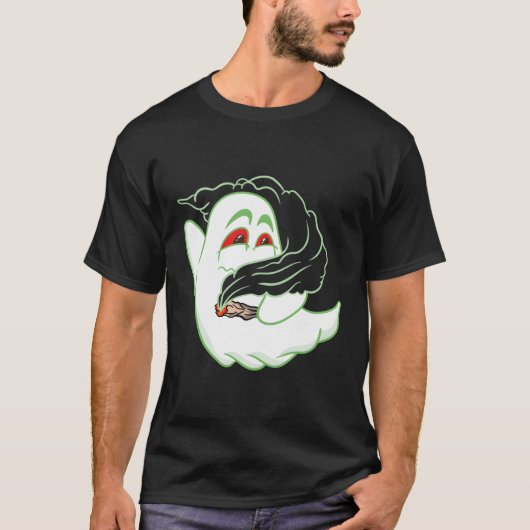Boo Ghost Roken Wiet THC Happy Halloweed Hallowe T-shirt (Voorkant)