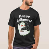 Boo Ghost Roken Wiet THC Happy Halloweed Hallowe T-shirt (Voorkant)