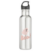 Boo ghost roze halloween waterfles  (Voorkant)