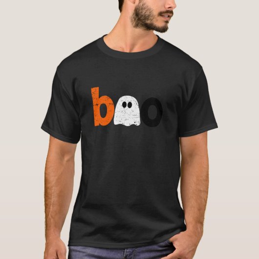 Boo Ghost Scary  Halloween Costume T-shirt (Voorkant)