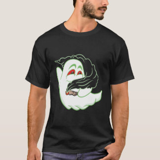 Boo Ghost Smoking Weed Thc Happy Halloweed Hallowe T-shirt