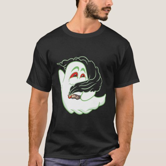 Boo Ghost Smoking Weed Thc Happy Halloweed Hallowe T-shirt (Voorkant)