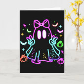 Boo Ghost Soky Season Girls Kids Glow In Halloween Kaart (Gele Bloem)