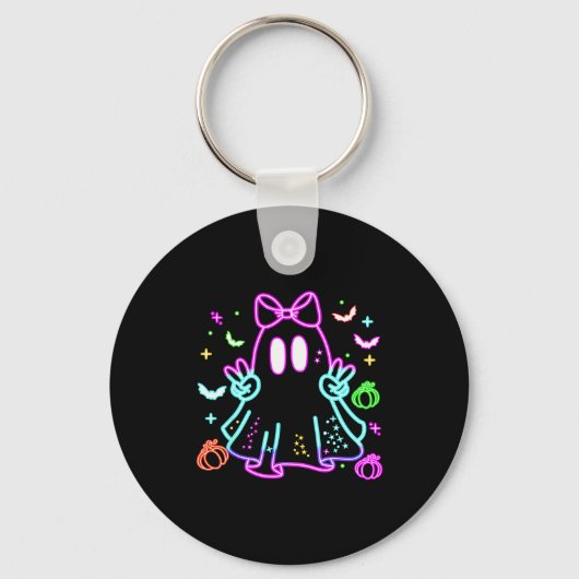 Boo Ghost Soky Season Girls Kids Glow In Halloween Sleutelhanger (Voorkant)