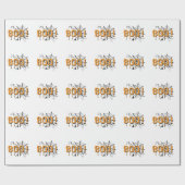 Boo Ghost Spooky Funny Halloween  wrappen Cadeaupapier (Vlak)