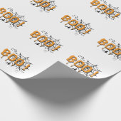 Boo Ghost Spooky Funny Halloween  wrappen Cadeaupapier (Hoek)