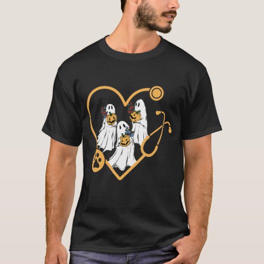 Boo Ghost Spooky Veterinary Vet Technicia T-shirt (Voorkant)