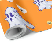 Boo Ghost UK 31 Spooky USA Skull Oktober Halloween Cadeaupapier (Rol Hoek)