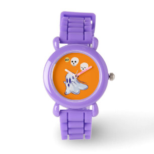Boo Ghost UK 31 Spooky USA Skull Oktober Halloween Horloge