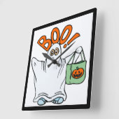 BOO! GHOST VIERKANTE KLOK (Hoek)
