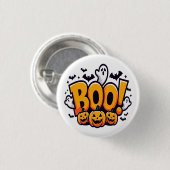 Boo ghosts halloween ronde button 3,2 cm (Voorkant /achterkant)
