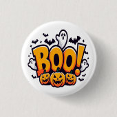 Boo ghosts halloween ronde button 3,2 cm (Voorkant)