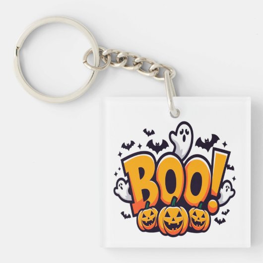 Boo ghosts halloween  sleutelhanger (voorkant)