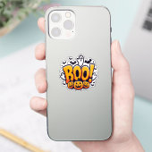 Boo ghosts halloween sticker (Telefoon)