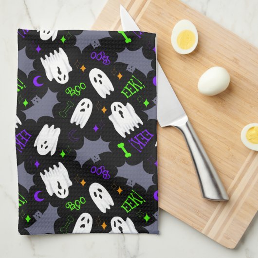 Boo Ghosts Halloween Theedoek (Quarter Fold)