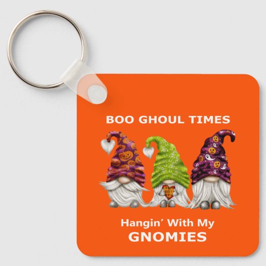 Boo Ghoul Times hanging with My Gnomies Halloween Sleutelhanger (Voorkant)