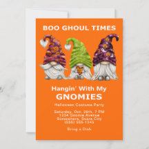 Boo Ghoul Times hanging with My Gnomies Invitation