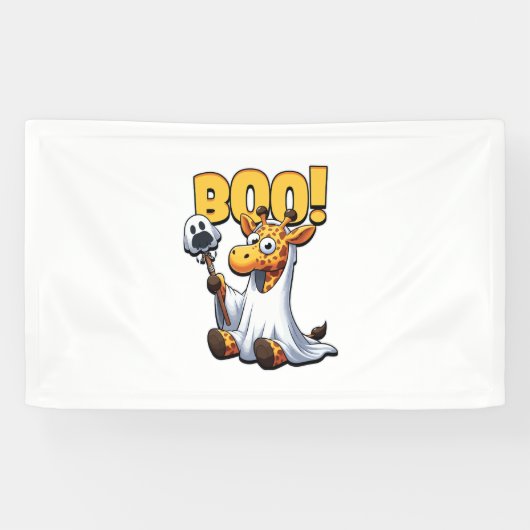 Boo Giraffe Halloween Ghost Giraffe _1 Spandoek (Horizontaal)