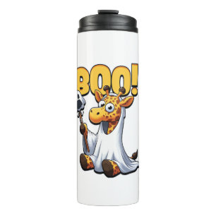 Boo Giraffe Halloween Ghost Giraffe _1 Thermosbeker