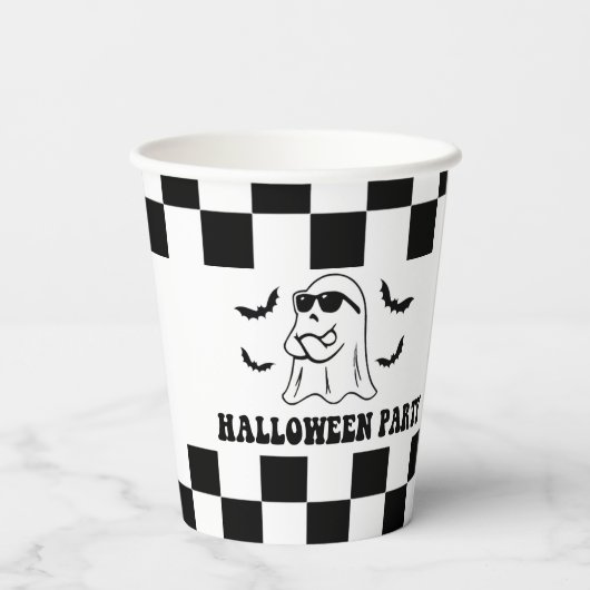 Boo Grappig Halloween Feest Papieren Bekers (Achterkant)