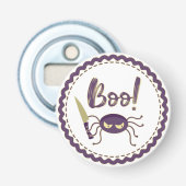 Boo grappig Halloween spin karakter mes hand Button Flesopener (Voorkant)