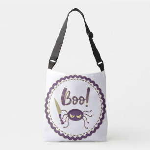 Boo grappig Halloween spin karakter mes hand Crossbody Tas