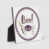 Boo grappig Halloween spin karakter mes hand Fotoplaat (Voorkant)