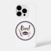 Boo grappig Halloween spin karakter mes hand iPhone Hoesje (Achterkant)