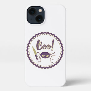 Boo grappig Halloween spin karakter mes hand iPhone 13 Hoesje