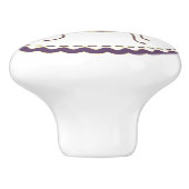 Boo grappig Halloween spin karakter mes hand Keramische Knop (Zijkant)