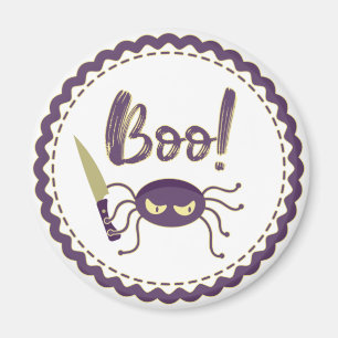 Boo grappig Halloween spin karakter mes hand Magneet