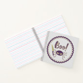 Boo grappig Halloween spin karakter mes hand Notitieboek (Binnen)