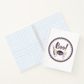Boo grappig Halloween spin karakter mes hand Notitieboek (Binnen)