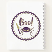 Boo grappig Halloween spin karakter mes hand Notitieboek (Achterkant)