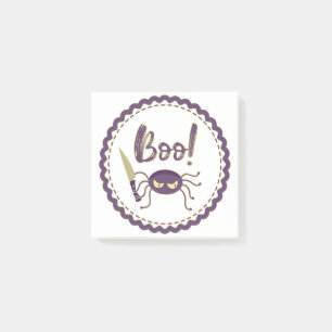 Boo grappig Halloween spin karakter mes hand Post-it® Notes