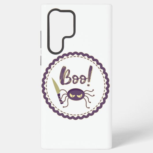 Boo grappig Halloween spin karakter mes hand Samsung Galaxy Hoesje (Achterkant)