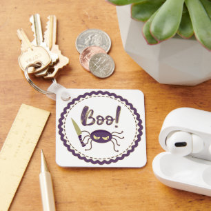 Boo grappig Halloween spin karakter mes hand Sleutelhanger