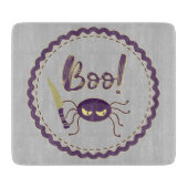 Boo grappig Halloween spin karakter mes hand Snijplank (Voorkant)