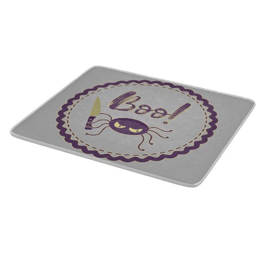 Boo grappig Halloween spin karakter mes hand Snijplank (Hoek)