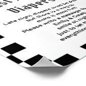 Boo Grappig "Late Night Diapers" Baby shower spel Poster (Hoek)