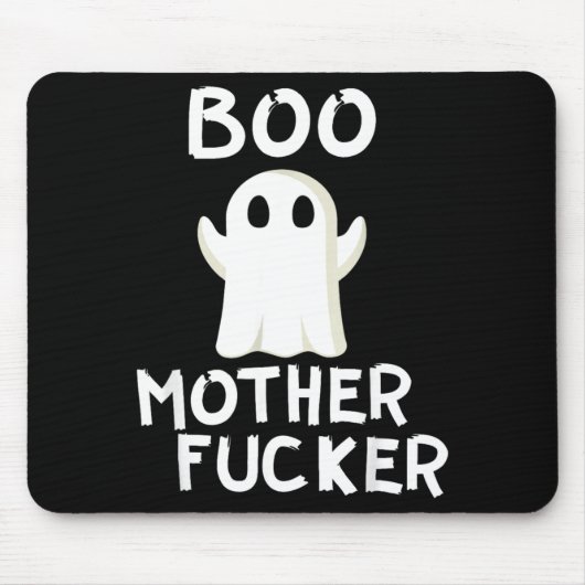 Boo Grappige Geest Halloween Kostuum Muismat (Voorkant)