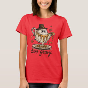 Boo-Gravy Thanksgiving-ontwerp T-shirt