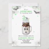Boo Green Halloween Ghost Milkshake Verjaardag Kaart (Voorkant)
